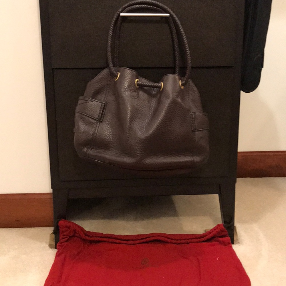 Cole Haan dark brown classic hobo handbag!